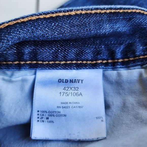 OLD NAVY Men's Famous Jeans Blue Denim Boot Cut Medium Wash 100% Cotton 42X32 - Picture 8 of 9